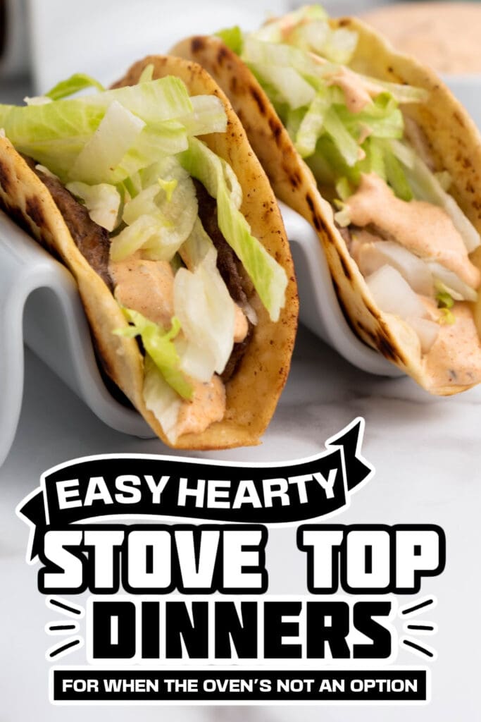 stove top dinners - Smash Burger Tacos
