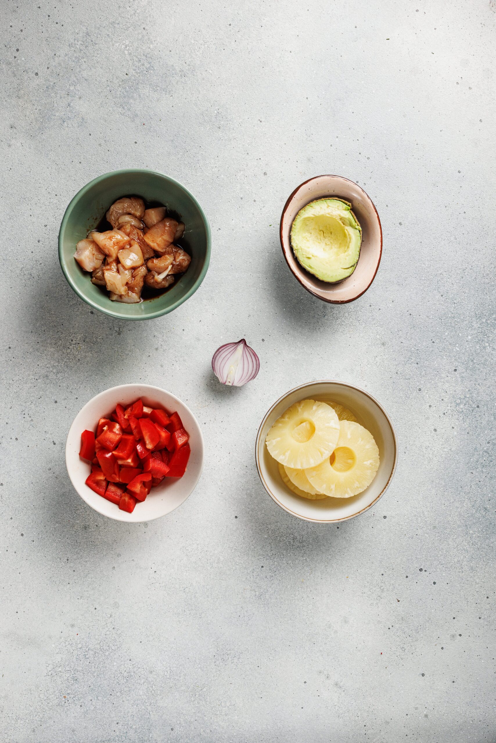 Hawaiian Chicken Bowl Process Photo