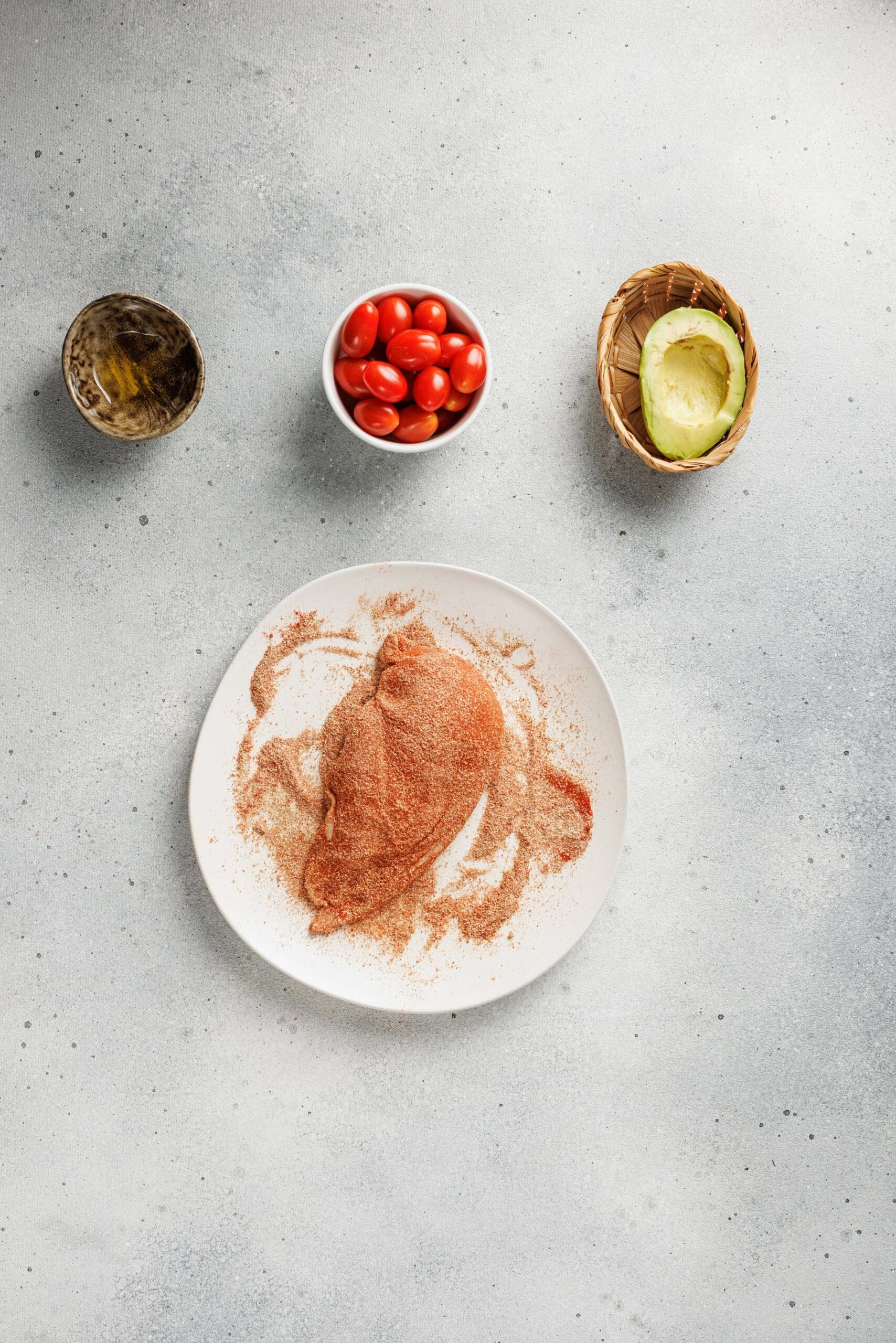 Blackened Chicken and Sweet Potato Bowl Process Photo