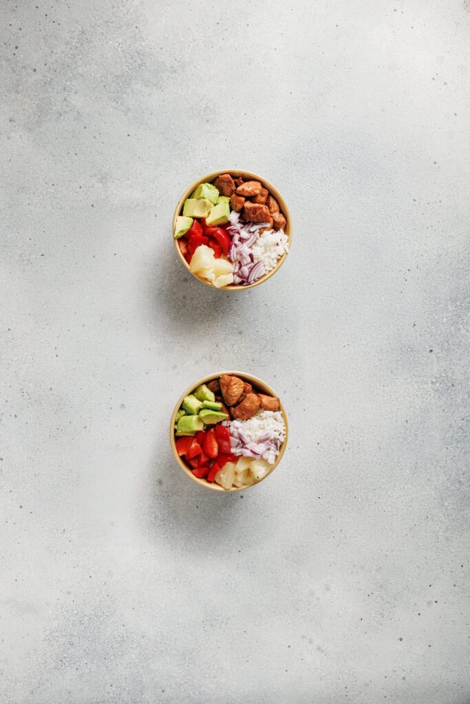 Hawaiian Chicken Bowl Process Photo