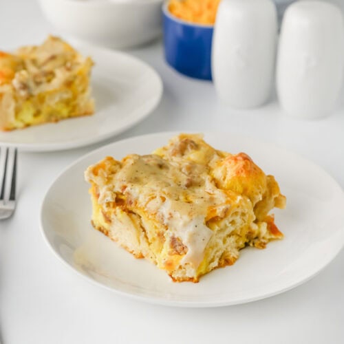 Sausage and Gravy Biscuit Casserole
