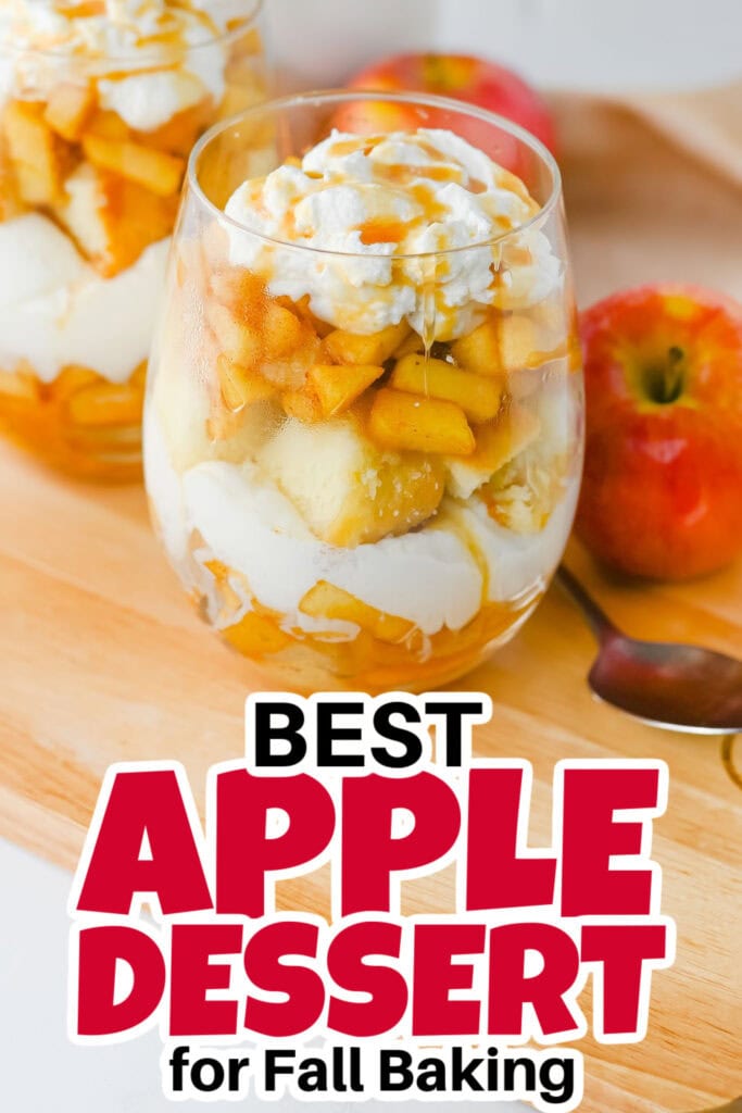 Apple Dessert Recipes-Layered Caramel Apple Trifle Cups