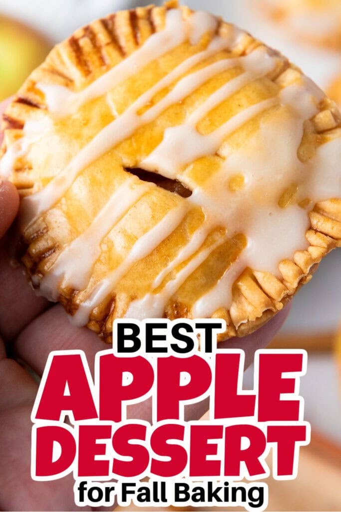 Apple Dessert Recipes-Mini Apple Hand Pies with Sweet Glaze