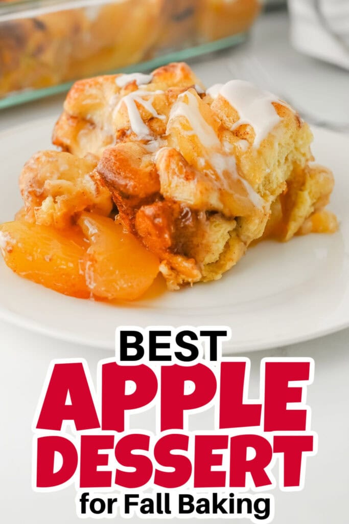 Apple Dessert Recipes-Warm Apple Cinnamon Roll Bake
