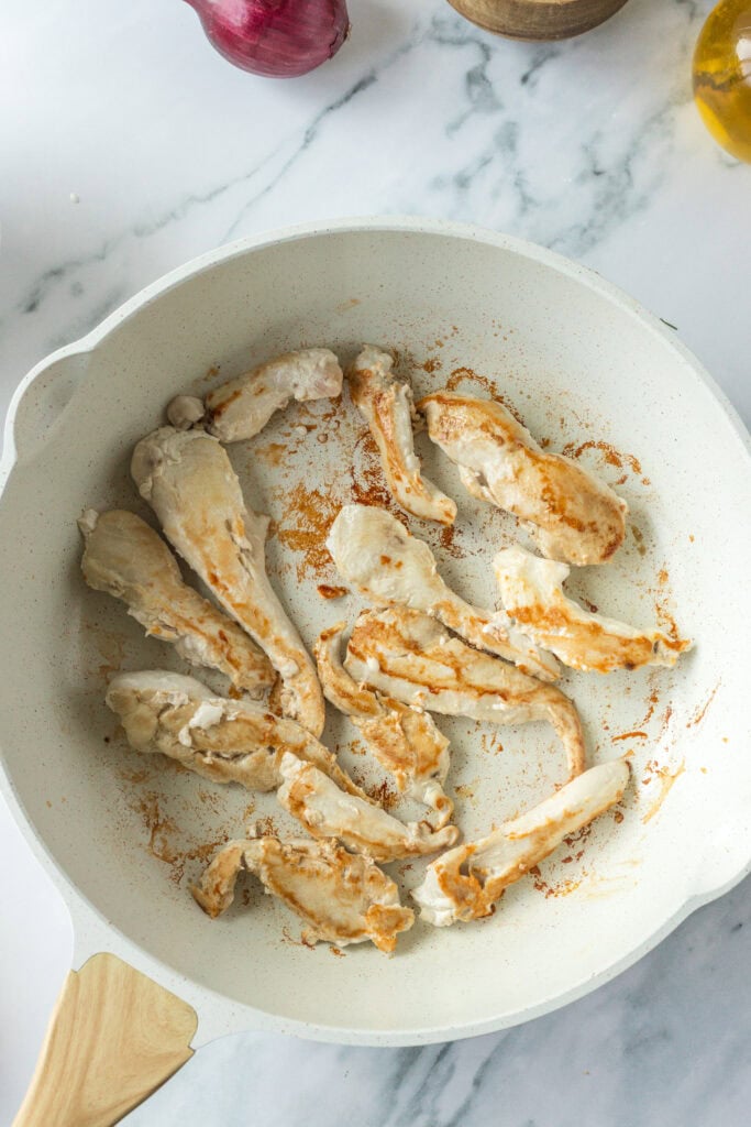 Buffalo Chicken Bowl Process Photo