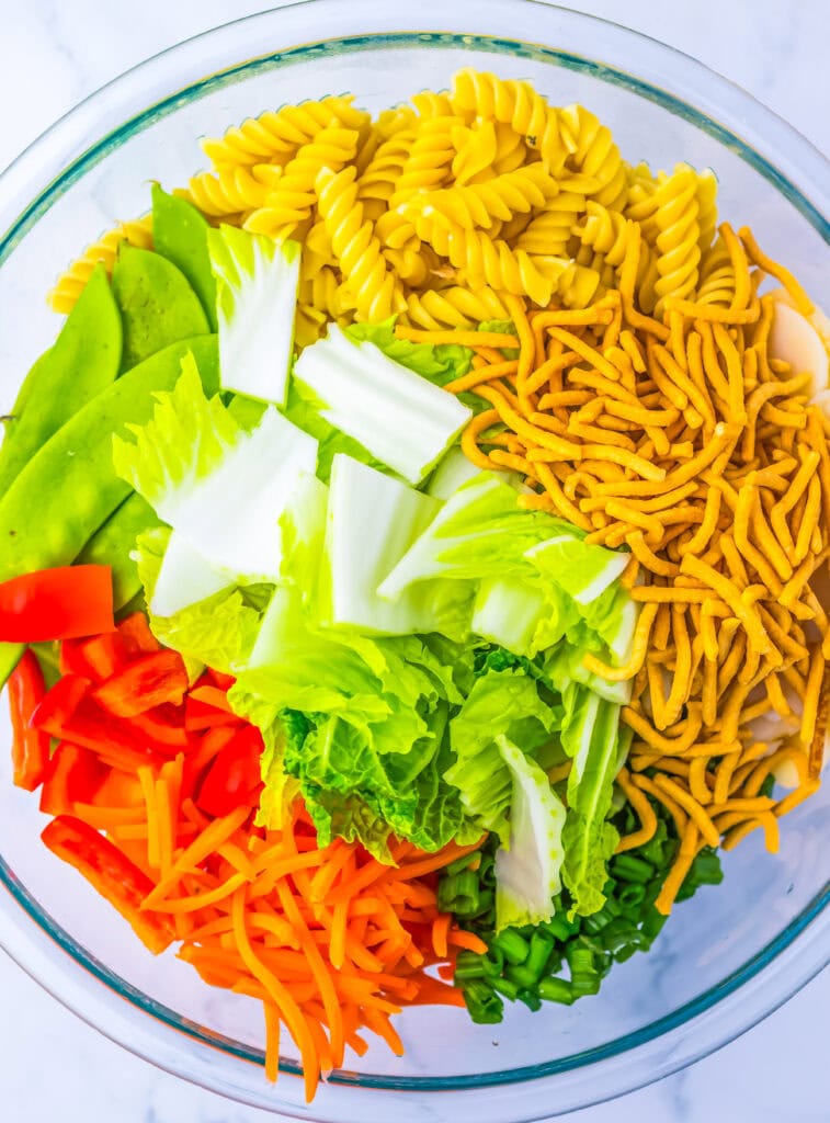 Chinese Chicken Pasta Salad Process Photo