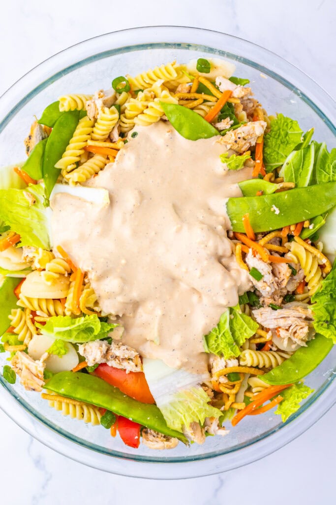 Chinese Chicken Pasta Salad Process Photo