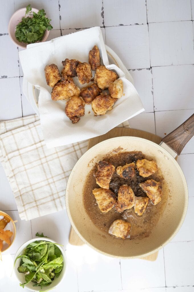 Bang Bang Chicken n Rice Process Photo