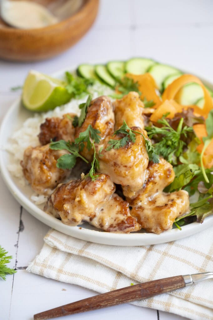 Bang Bang Chicken n Rice Process Photo