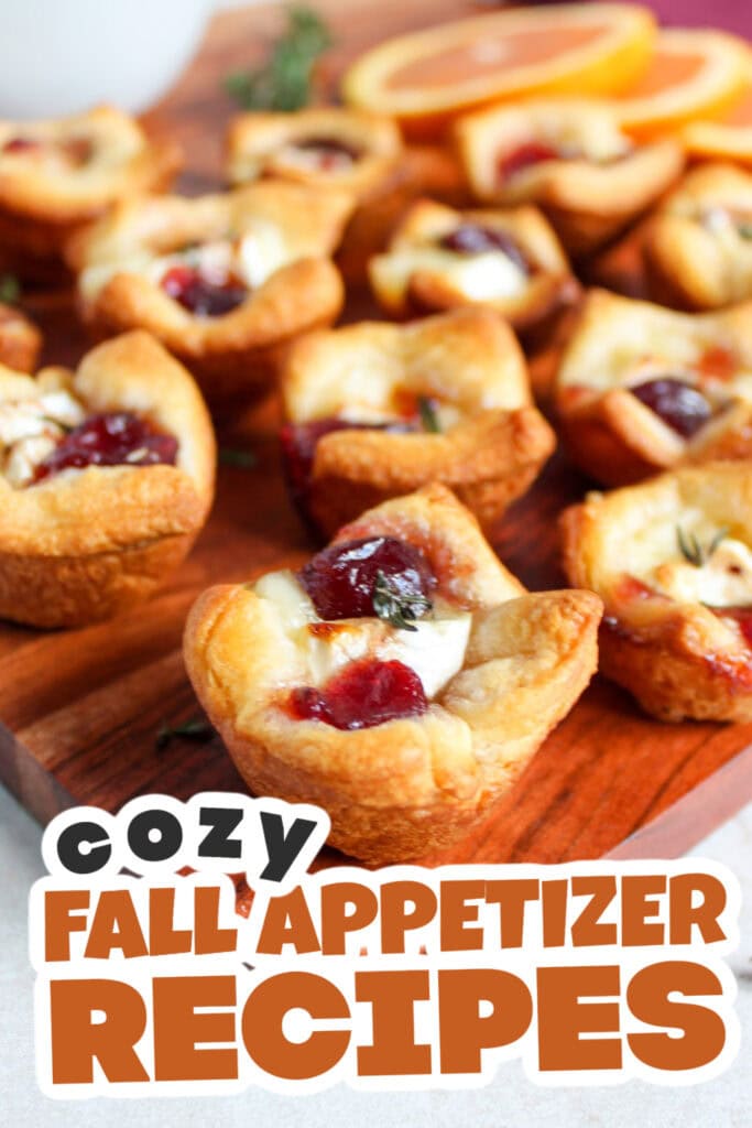 Fall Appetizers-Cranberry Brie Bites