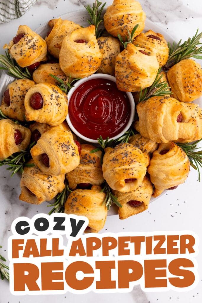 Fall Appetizers-Mini Piggies in a Blanket