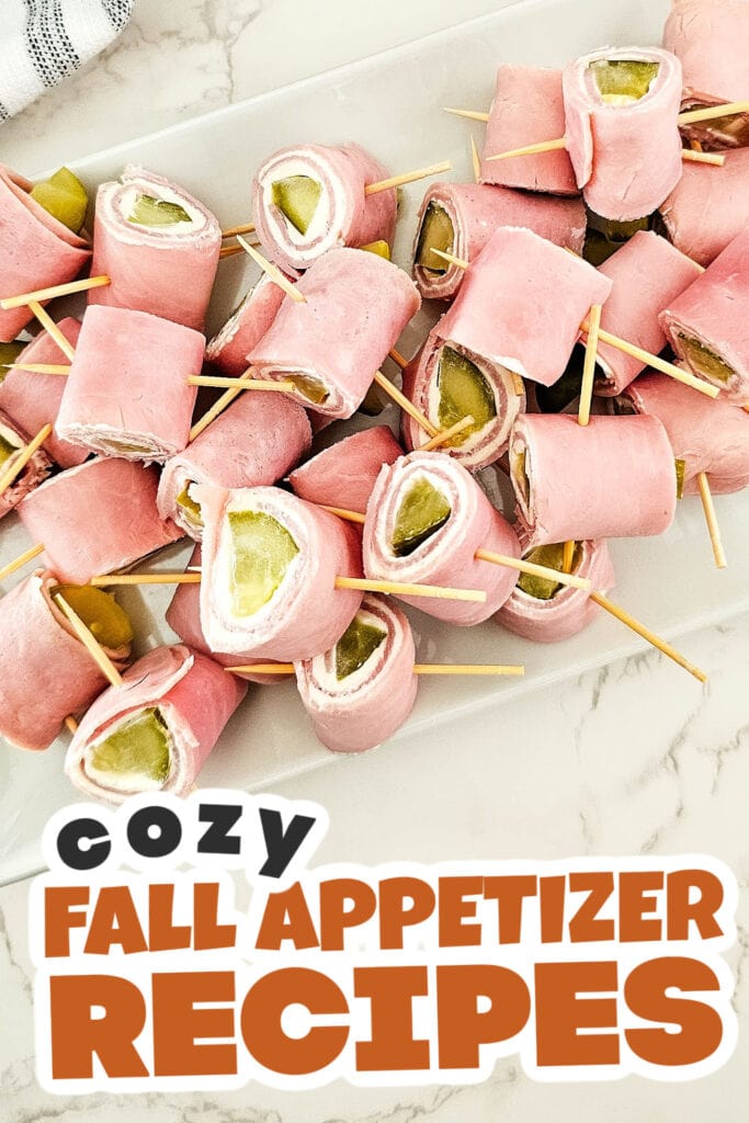 Fall Appetizers-Pickle Ham Rolls