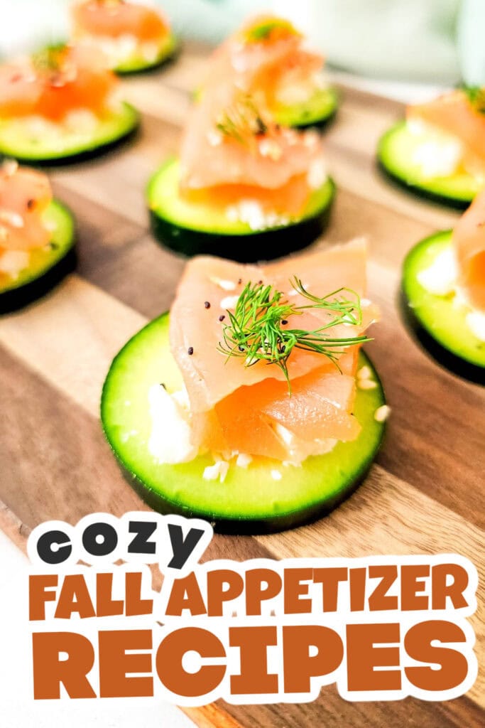 Fall Appetizers-Salmon Cucumber Bites
