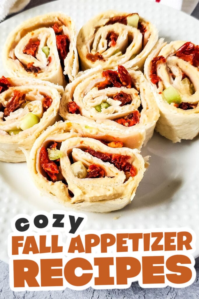 Fall Appetizers-Turkey Hummus Pinwheels