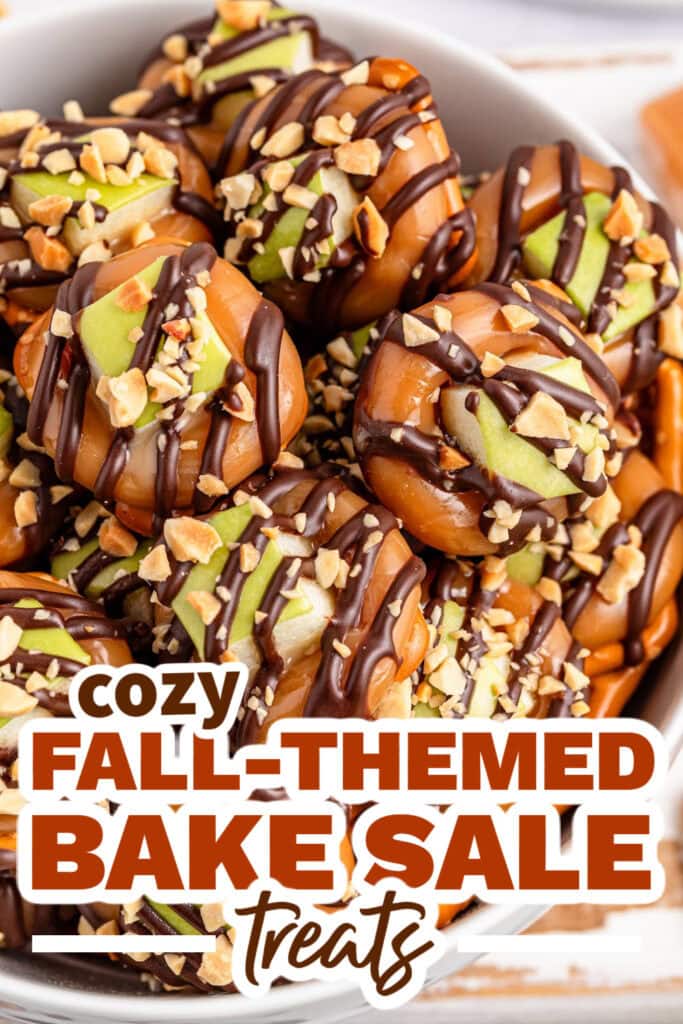 Fall Bake Sale Treats-Caramel Apple Pretzel Bites
