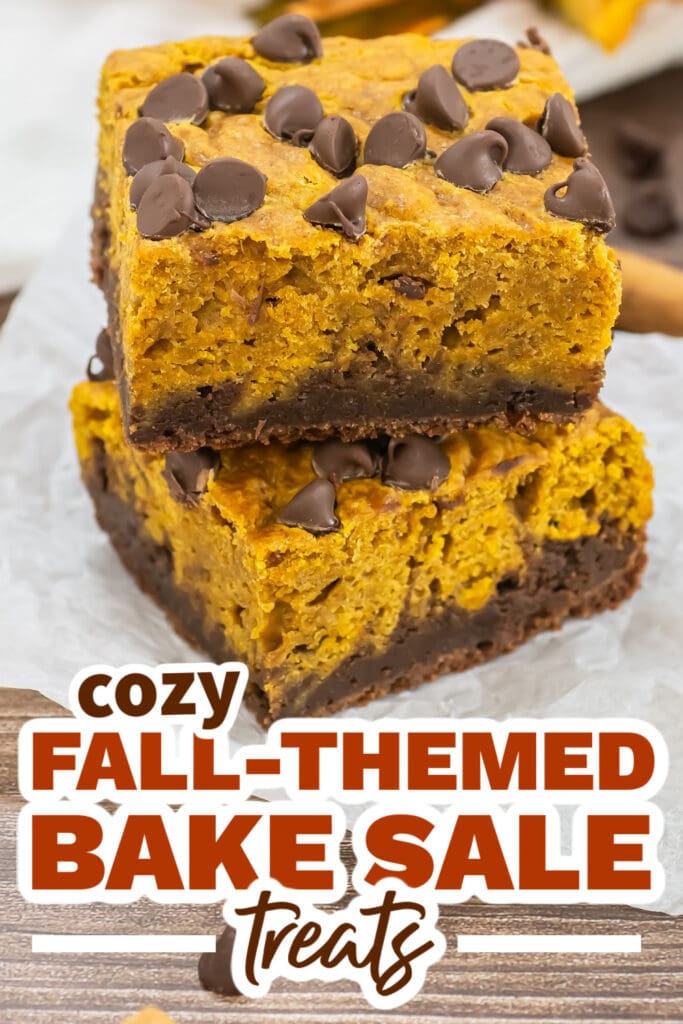 Fall Bake Sale Treats-Pumpkin Brownies