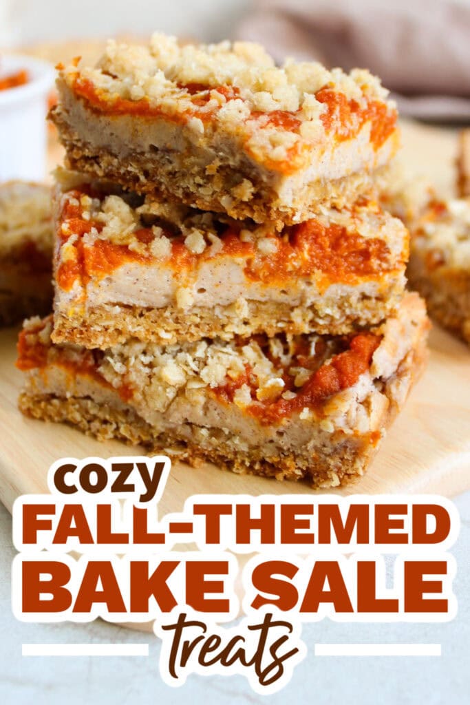 Fall Bake Sale Treats- Pumpkin Cream Cheese Bars