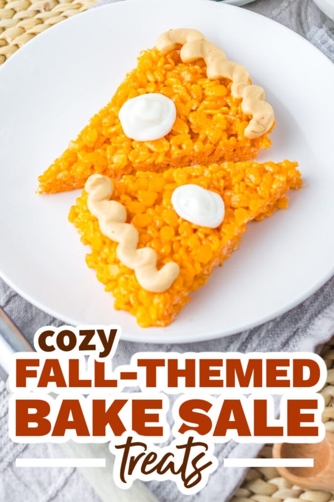 Fall Bake Sale Treats-Pumpkin Pie Rice Krispies