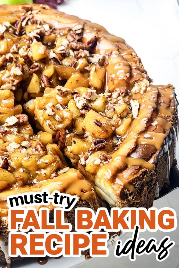 Fall Baking Recipes-Caramel Apple Cheesecake