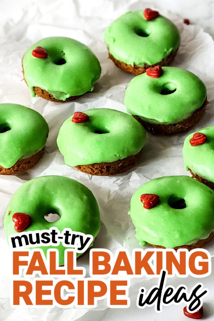Fall Baking Recipes-Caramel Apple Donuts