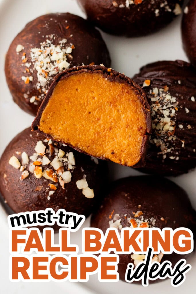 Fall Baking Recipes-Dark Chocolate Pumpkin Truffles
