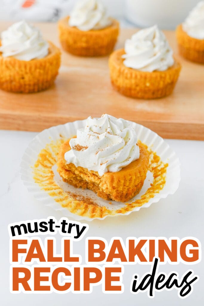 Fall Baking Recipes-Mini Pumpkin Cheesecakes