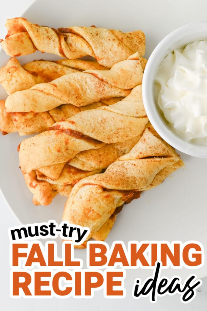 Fall Baking Recipes-Pumpkin Crescent Roll Twists