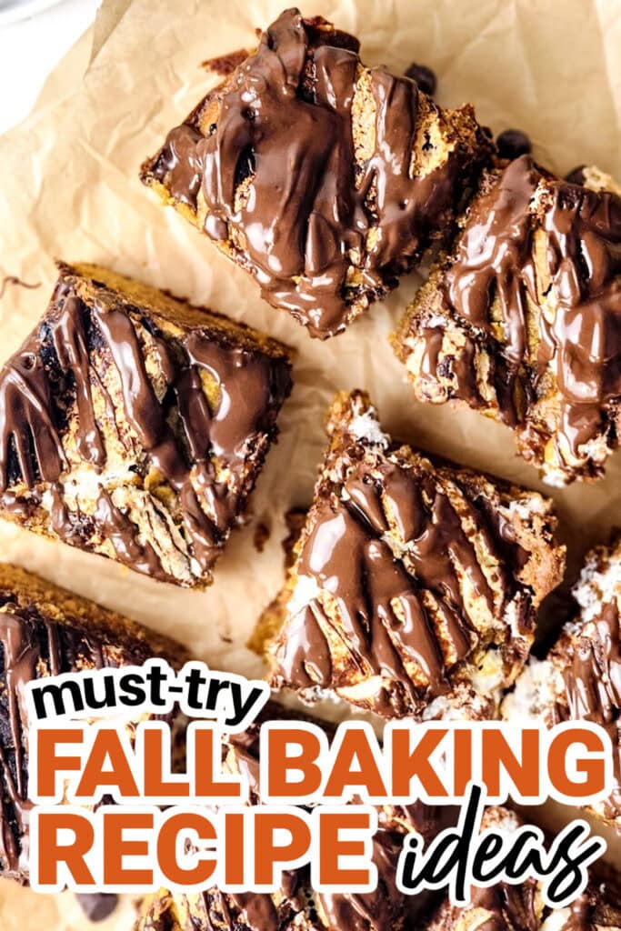 Fall Baking Recipes-Pumpkin S’mores Bars