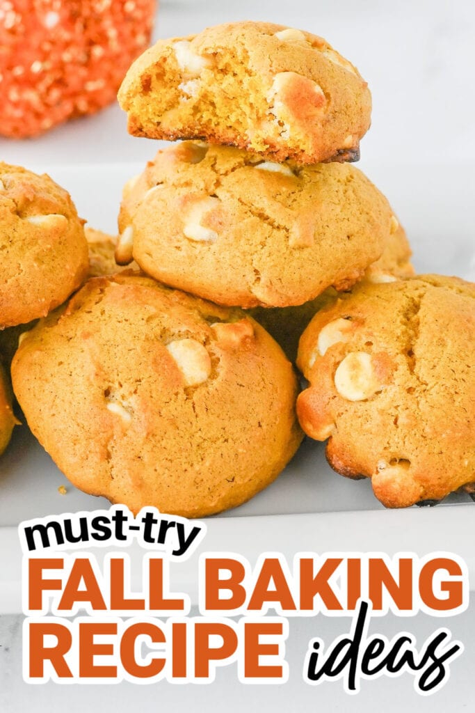 Fall Baking Recipes-Pumpkin White Chocolate Chip Cookies