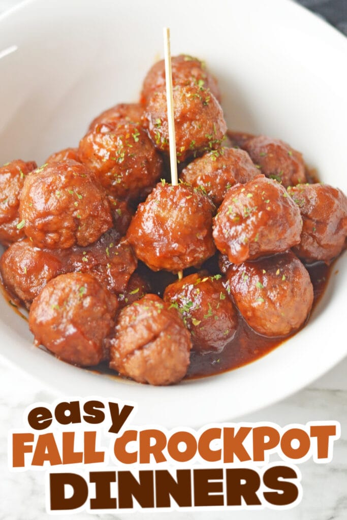 Fall Crockpot Dinner Ideas-Crockpot Cranberry Meatballs