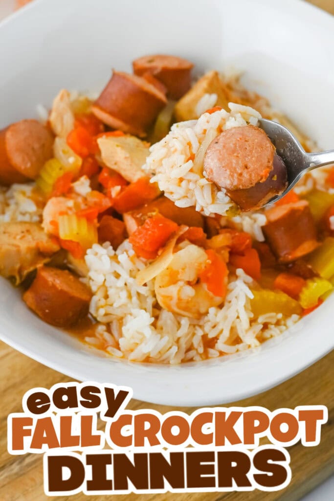 Fall Crockpot Dinner Ideas-Crockpot Jambalaya