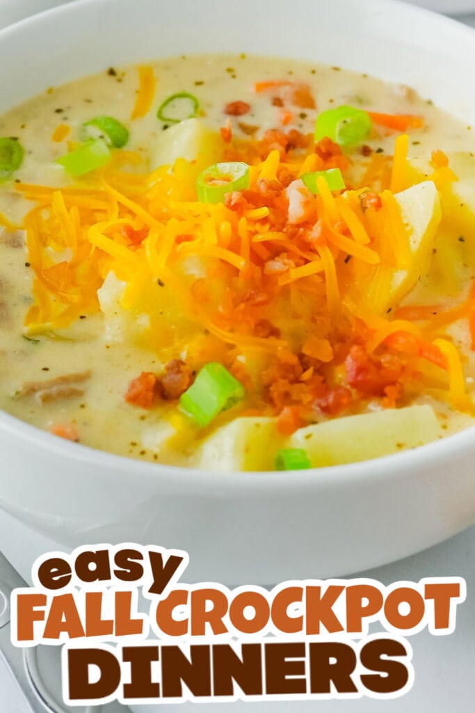 Fall Crockpot Dinner Ideas-One-Pot Cheeseburger Soup