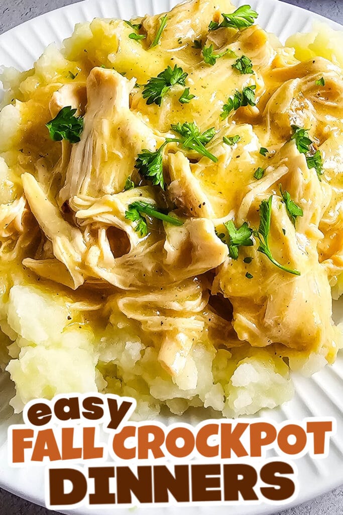 Fall Crockpot Dinner Ideas-Slow Cooker Chicken and Gravy