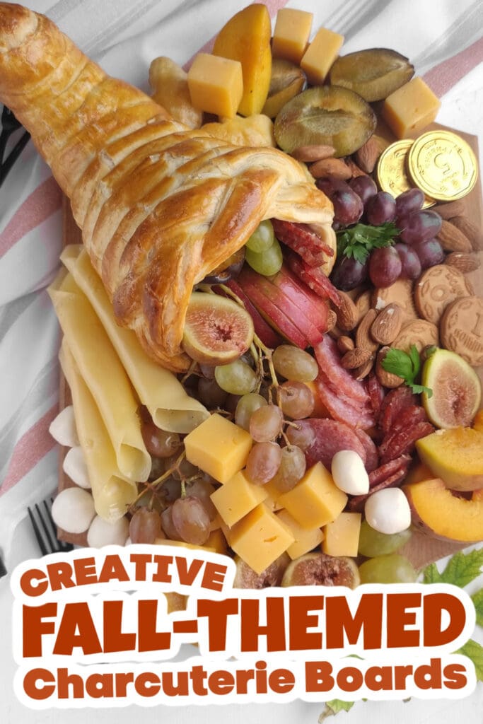Fall Themed Charcuterie Boards-Cornucopia Charcuterie Board
