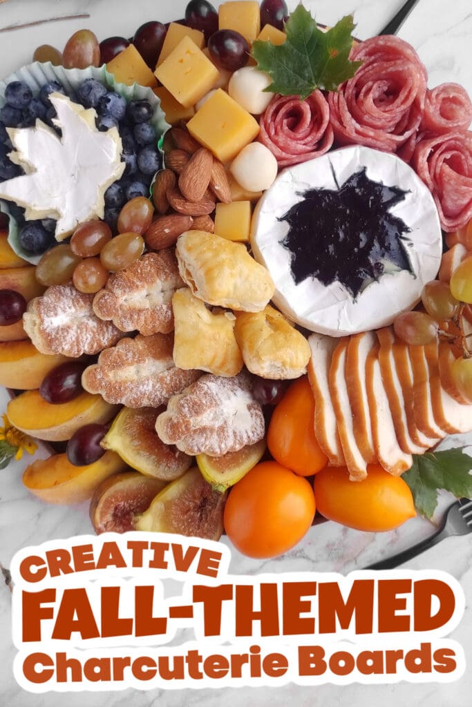 Fall Themed Charcuterie Boards-Elegant Thanksgiving Charcuterie Board