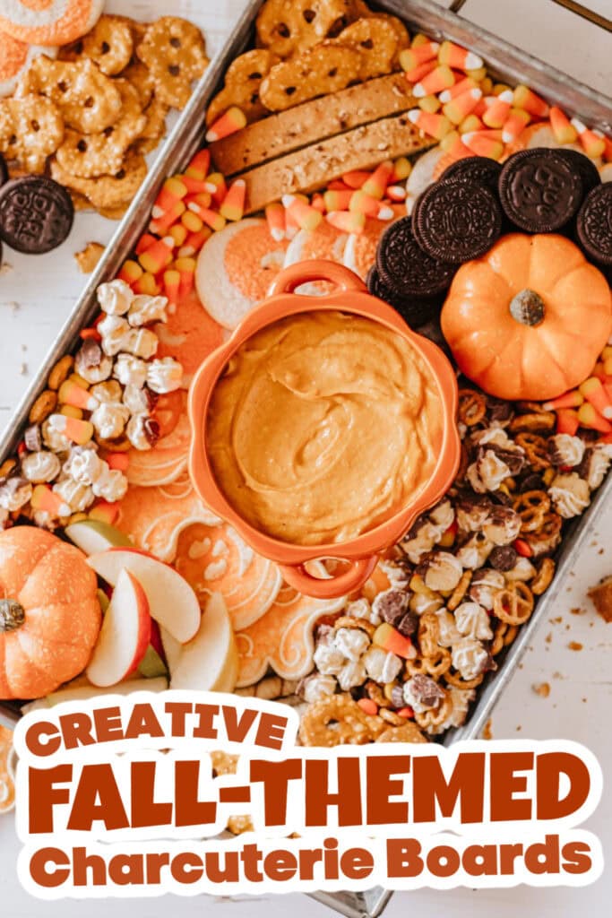 Fall Themed Charcuterie Boards-Fall Charcuterie Board + Pumpkin Pie Dip