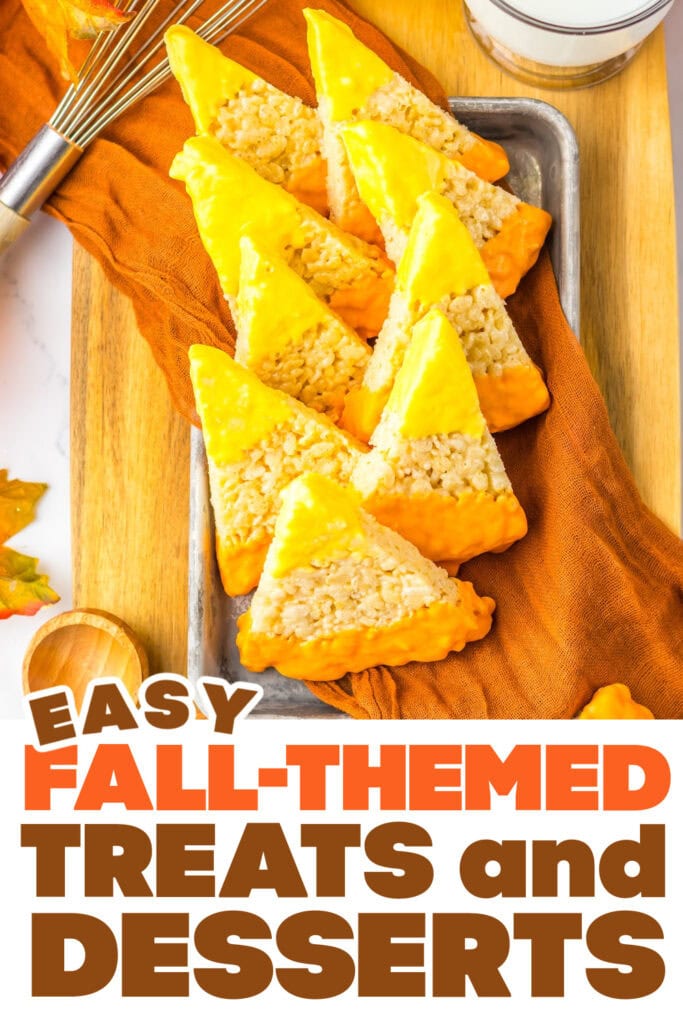 Fall Treats and Desserts-Candy Corn Rice Krispies