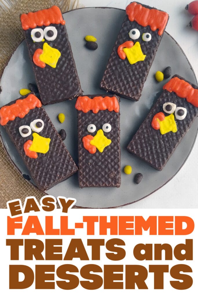 Fall Treats and Desserts-Chocolate Bar Turkeys