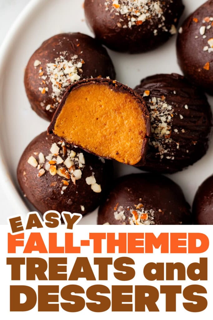 Fall Treats and Desserts-Dark Chocolate Pumpkin Truffles
