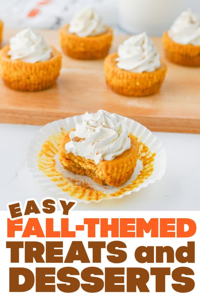 Fall Treats and Desserts-Mini Pumpkin Cheesecakes