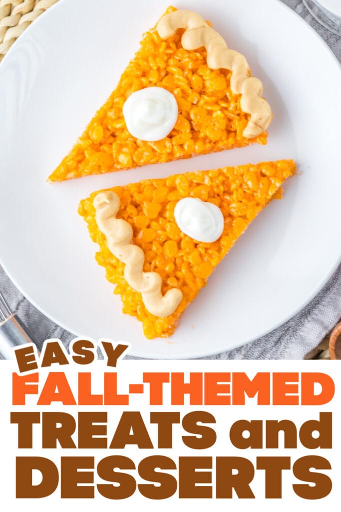 Fall Treats and Desserts-Pumpkin Pie Rice Krispies