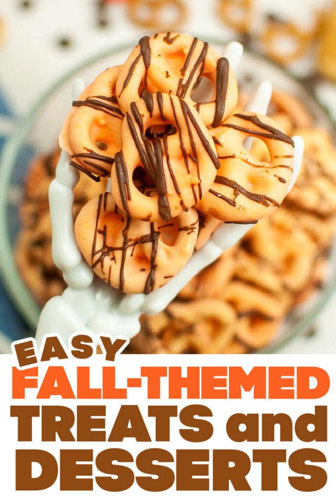 Fall Treats and Desserts-Pumpkin Spice Chocolate Dipped Pretzels