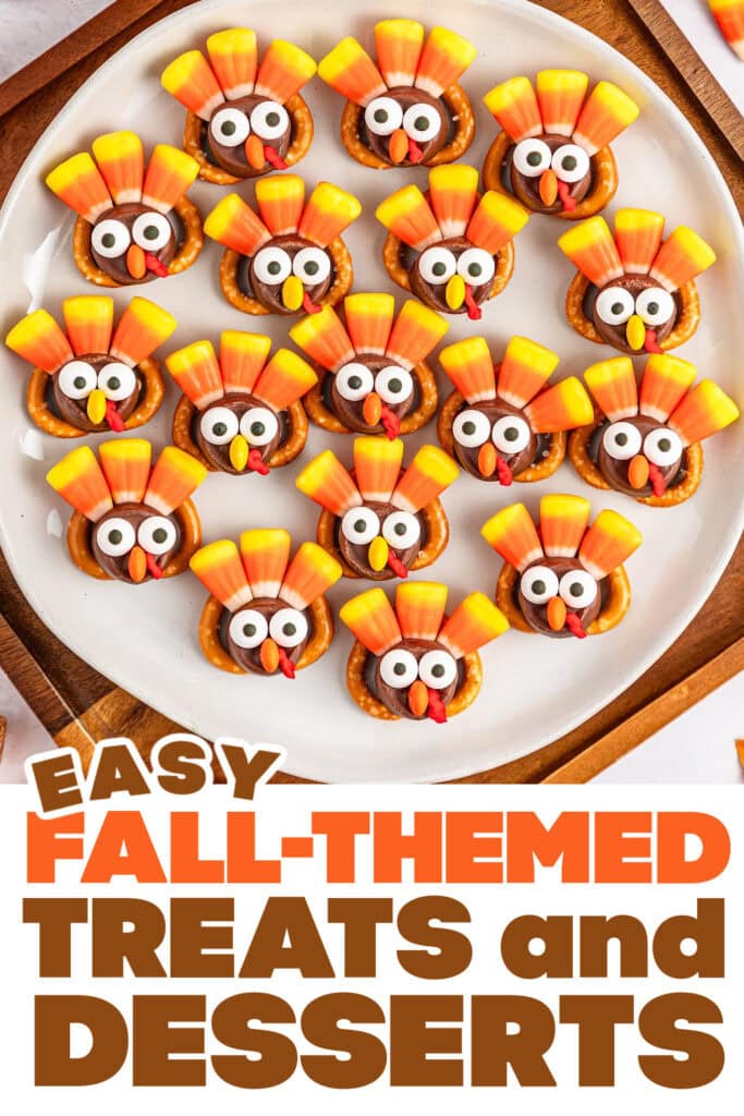 Fall Treats and Desserts-Rolo Pretzel Turkeys