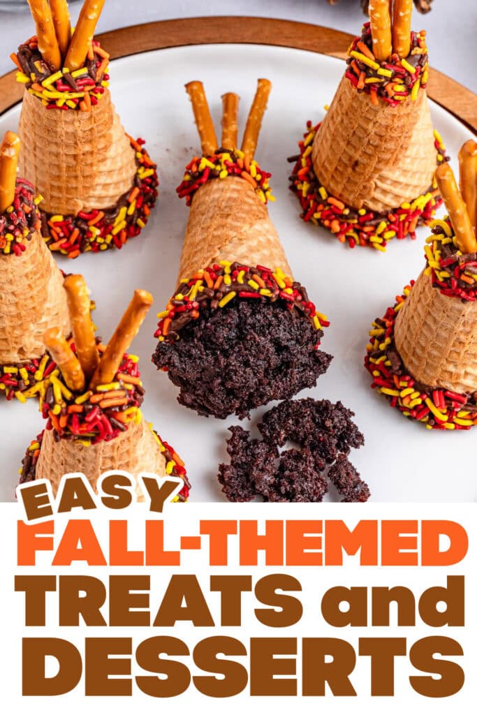 Fall Treats and Desserts-Teepee Sugar Cones