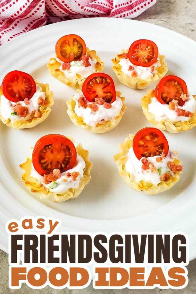 Friendsgiving Food Ideas-BLT Phyllo Party Bites