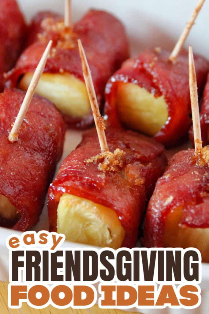 Friendsgiving Food Ideas-Bacon-Wrapped Pineapple Bites