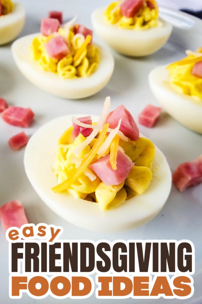 Friendsgiving Food Ideas-Ham and Cheese Deviled Eggs