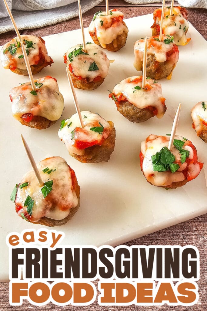 Friendsgiving Food Ideas-Meatball Marinara Bites
