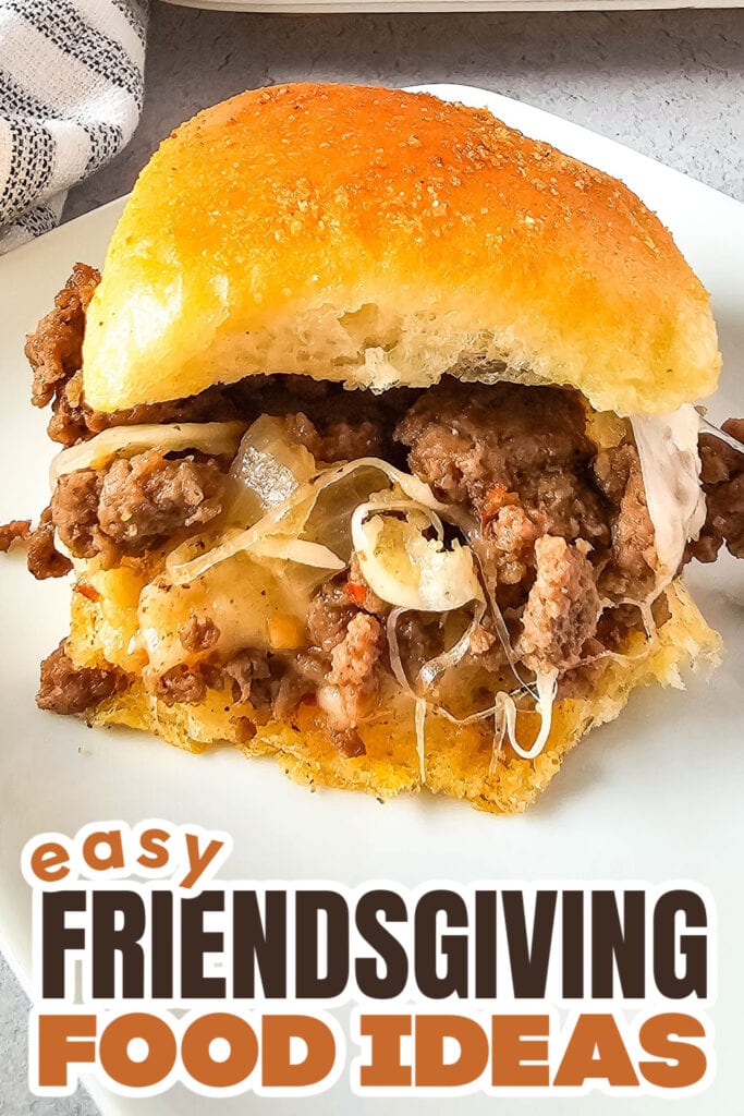 Friendsgiving Food Ideas-Mushroom & Swiss Sliders