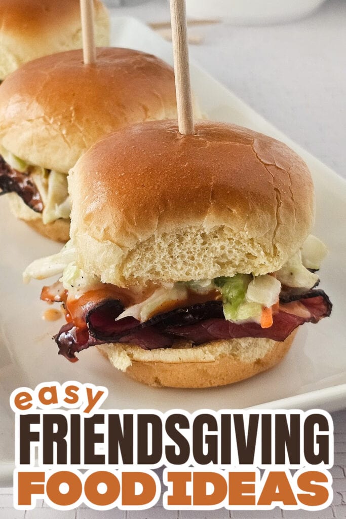 Friendsgiving Food Ideas-Pastrami Slaw Sliders